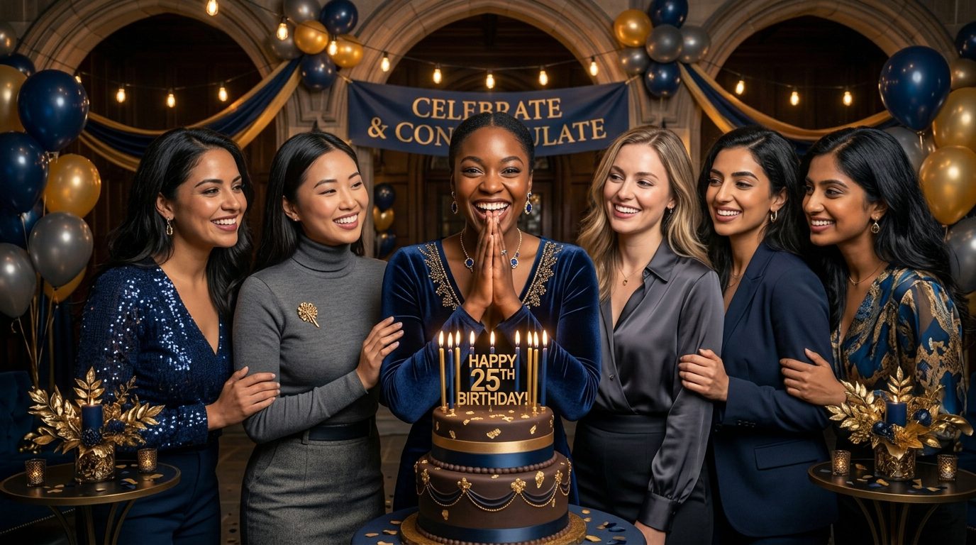 Guests celebrating at a birthday party